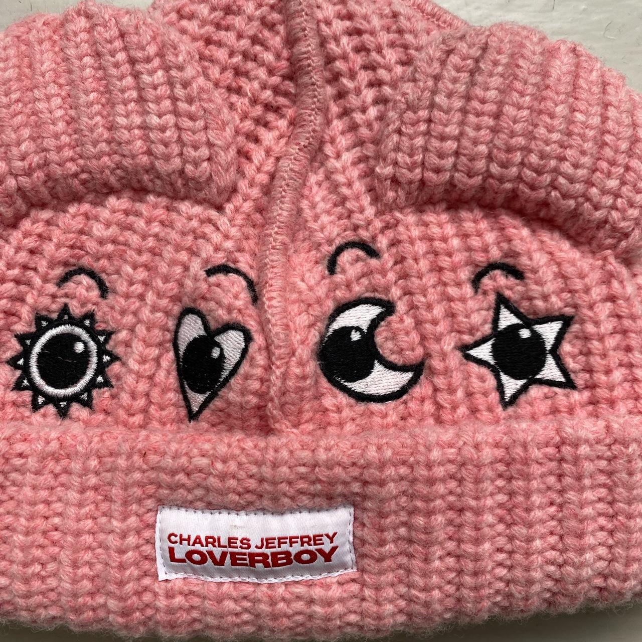 Charles Jeffrey Loverboy Pink Cartoon Creature Beanie Hat