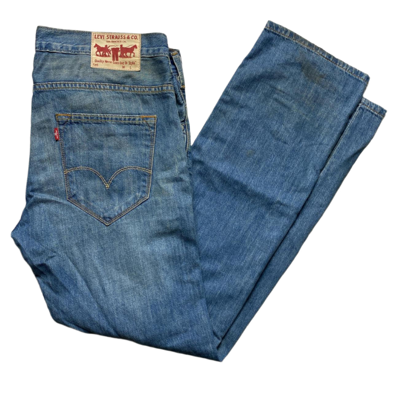 Levis 504 Vintage Baggy Light Blue Jeans (32W)