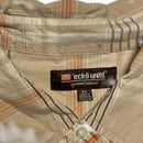 Ecko Unltd Vintage y2k Striped Checked Shirt Beige and Orange (4XL)