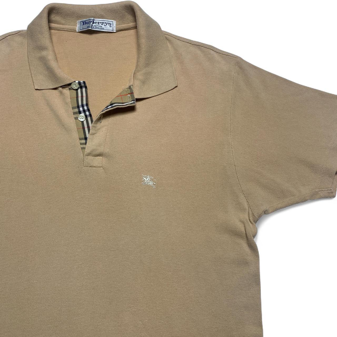 Burberry Burberrys Vintage 90’s Cream Novacheck Beige Polo Shirt
