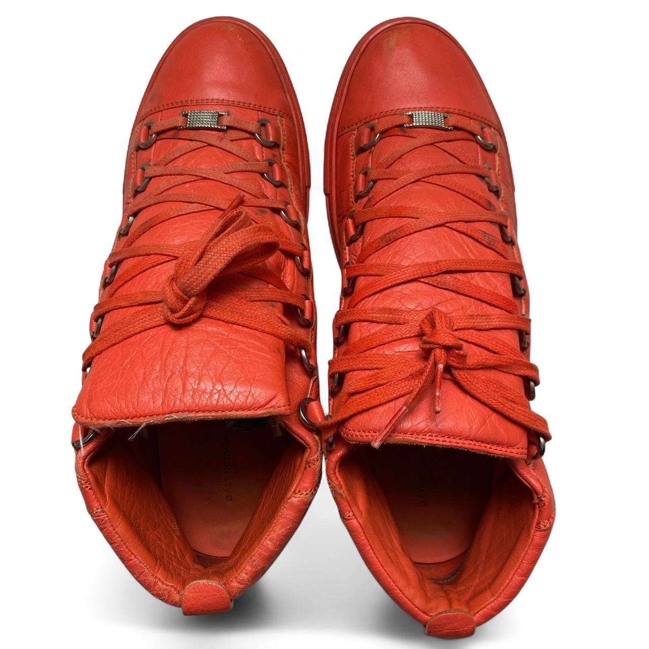 Balenciaga Arena Red Leather High Top Trainers (UK 9)