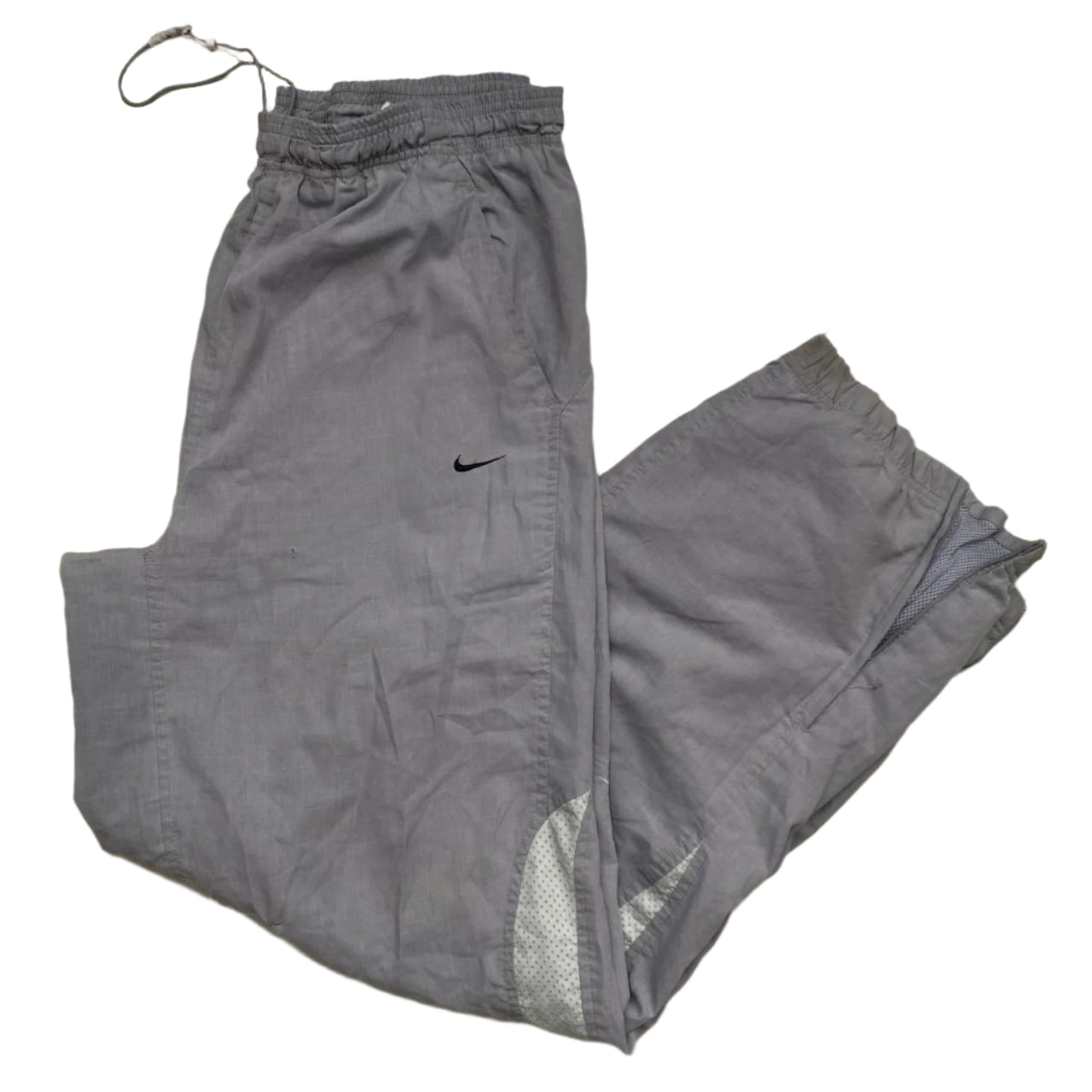 Nike Air Max Vintage y2k Grey and Black Shell Trackpant Bottoms (L)