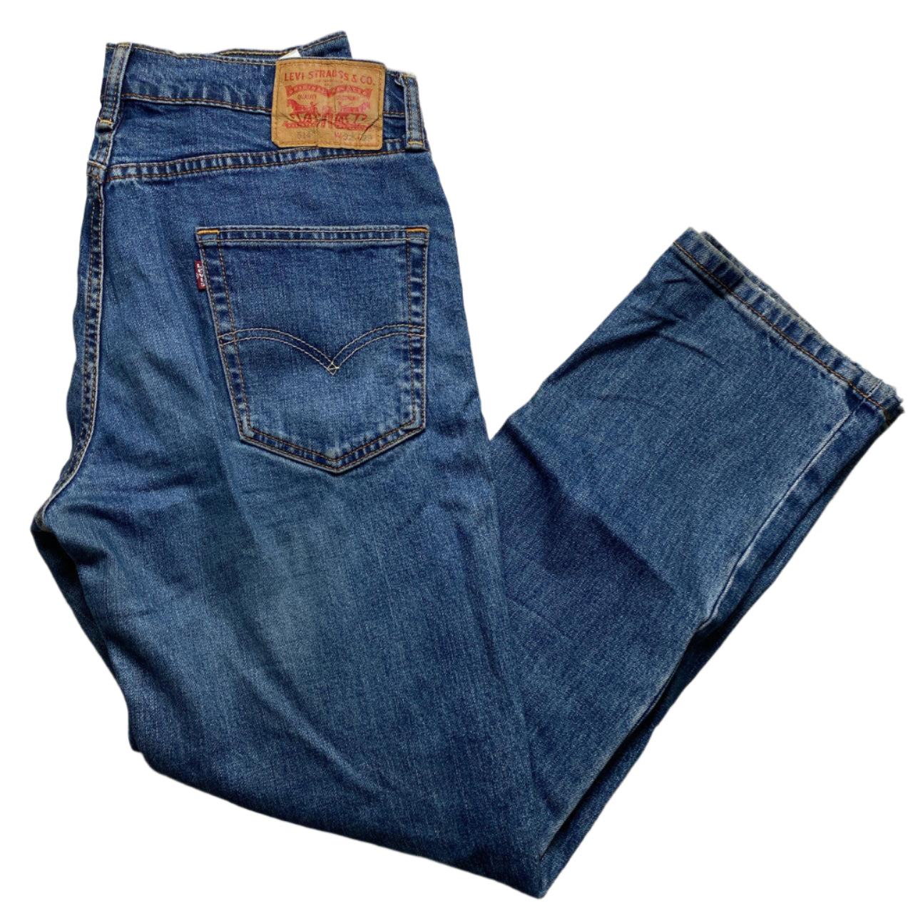 Levis 514 Blue Baggy Jeans (32W)