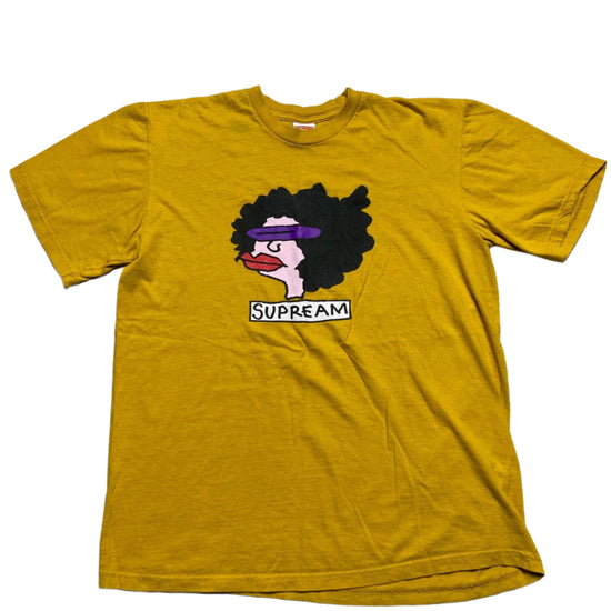 Supreme Supream Ramm Head Mark Gonz 2017 Yellow Cartoon T Shirt (M)