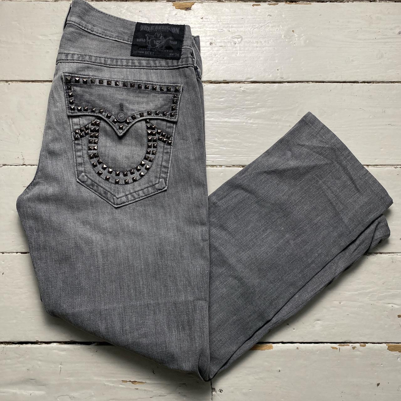 True Religion Grey Studded Jeans