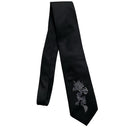 Dragon Y2K Japanese Black and Silver Tie