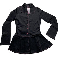 Edward Scissorhands Black and Pink Goth Grunge Short Dress Shirt (M,L)