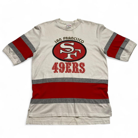San Francisco 49ers Vintage 90’s Nutmeg Red and White NFL T Shirt Jersey (L)