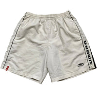Umbro Vintage y2k White and Black Shell Trackpant Shorts (L)