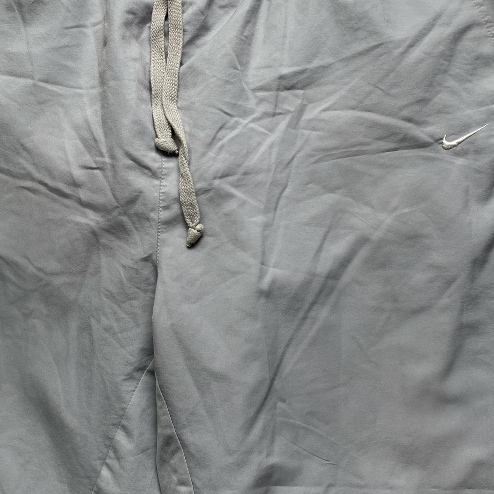 Nike Swoosh Silver Grey and White Shell Trackpant Shorts (XL)