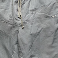 Nike Swoosh Silver Grey and White Shell Trackpant Shorts (XL)