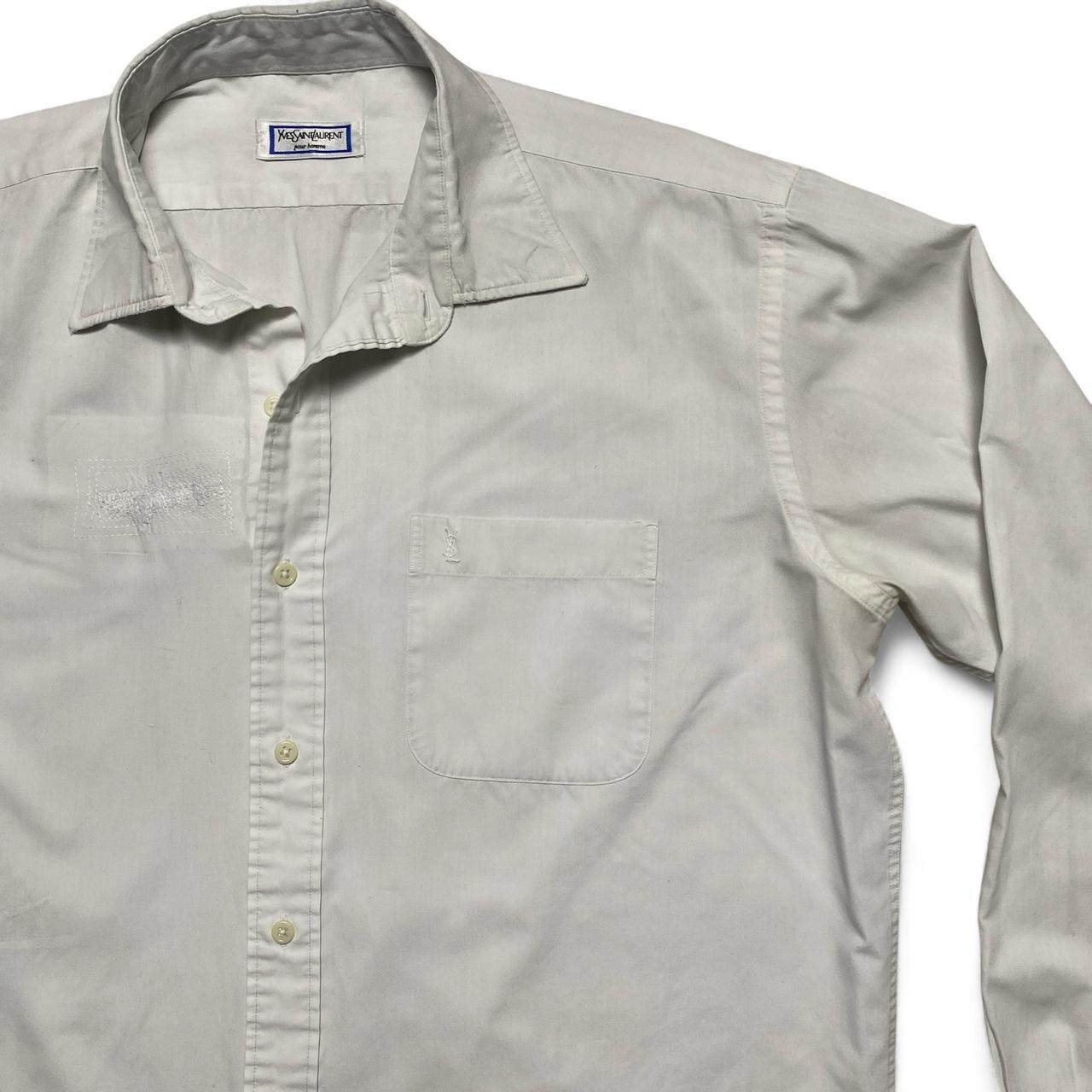 Yves Saint Laurent White Long Sleeve Shirt (L)