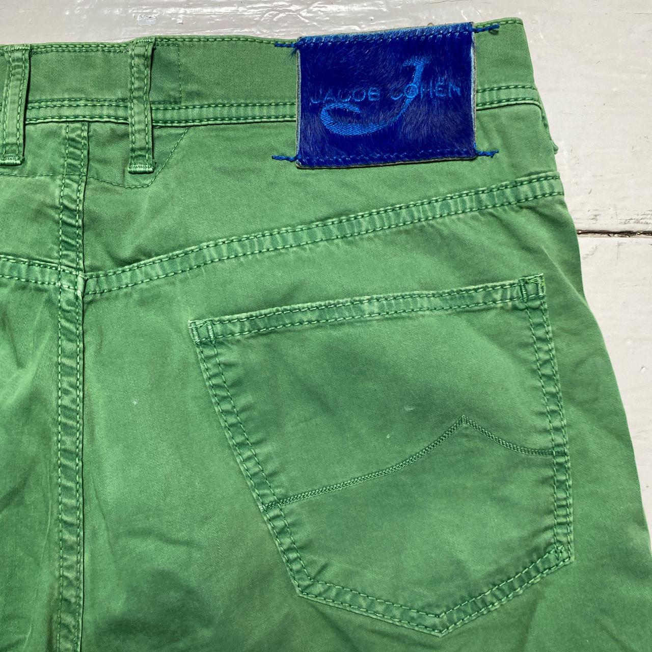 Jacob Cohen Green and Blue Jeans Shorts