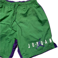 Nike Air Jordan Green and Purple Shell Nylon Shorts (M)