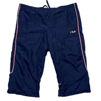 Fila Navy Red and White Vintage Shell Trackpant Shorts (XL)