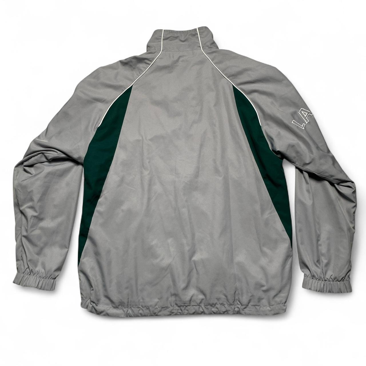 Lacoste Grey White and Green Nylon Full Shell Tracksuit (L)