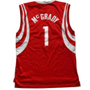 Houston Rockets Adidas McGrady Number 1 Red and White Basketball Jersey Vest (L)