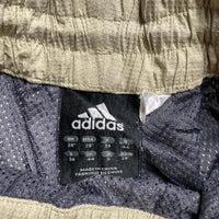 Adidas Cream and Brown Shell Trackpant Bottoms (S)