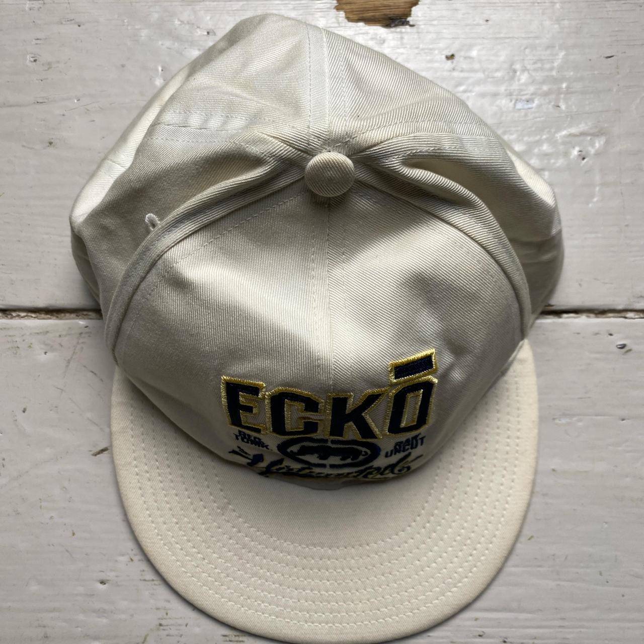 Ecko UNLTD White and Navy Fitted Cap