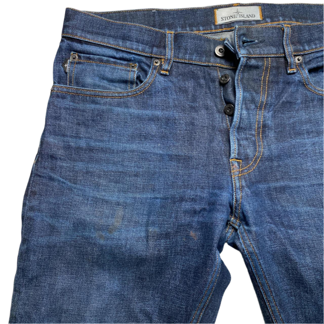 Stone Island Dark Navy Slim Straight Jeans (32W)