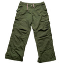 Nike Vintage Khaki Green and Pink Womens Cargo Baggy Combat Trousers (UK 12)