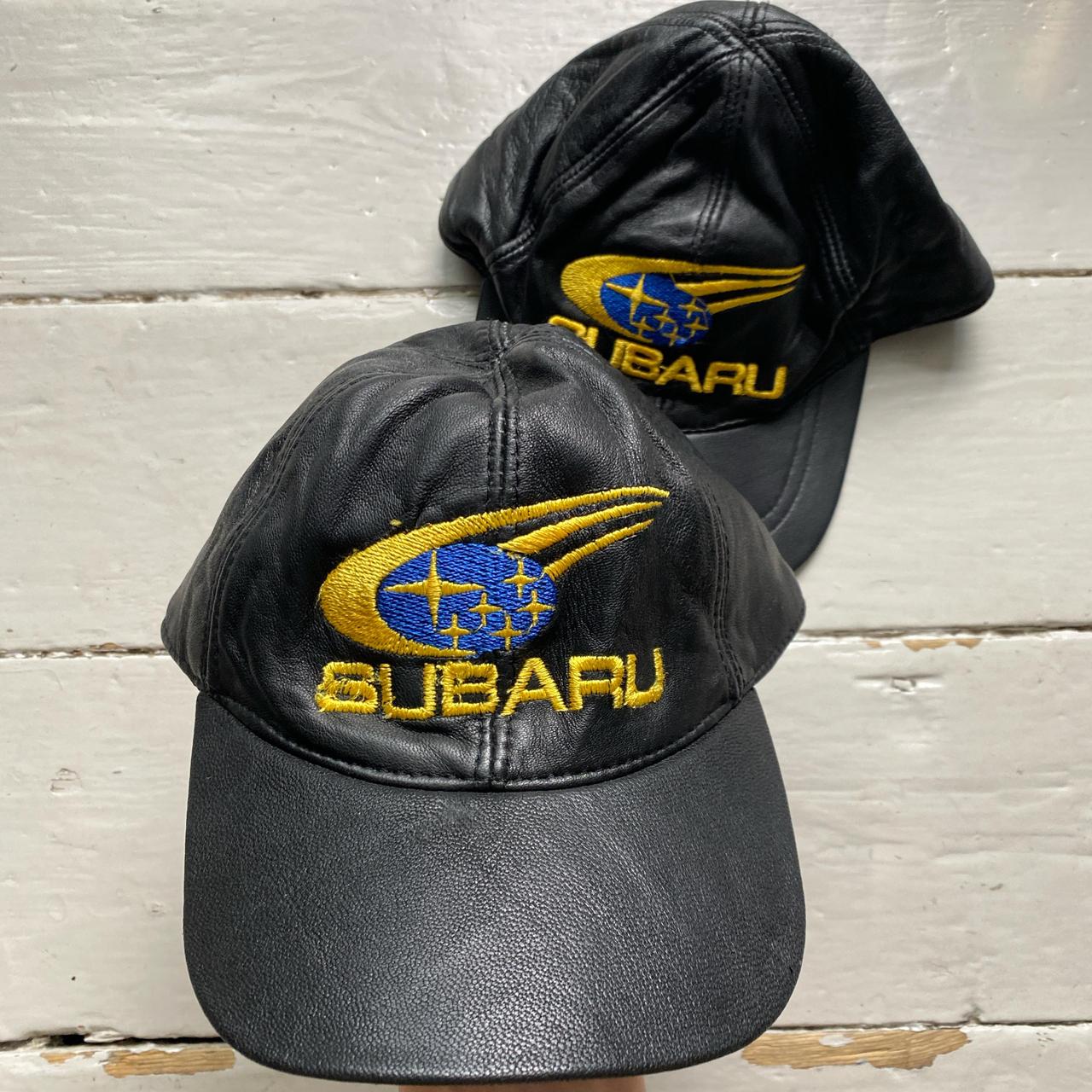 Subaru Vintage Leather Racing Caps