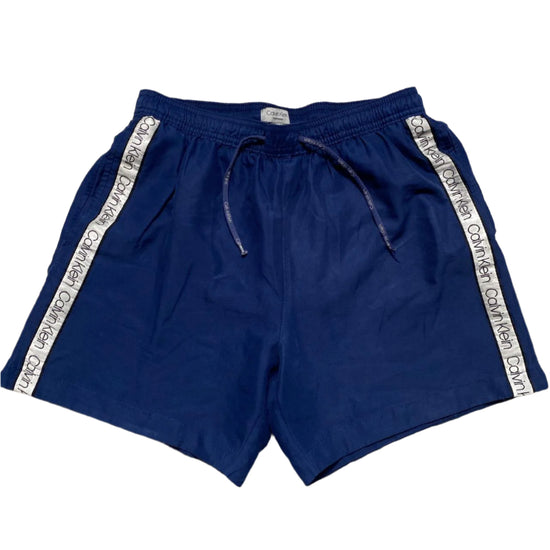 Calvin Klein Navy and White Swim Short Trunks (M)