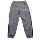 Adidas Grey White and Navy Stripes Shell Nylon Trackpant Bottoms (M)