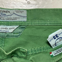 Jacob Cohen Green and Blue Jeans Shorts (W 33)