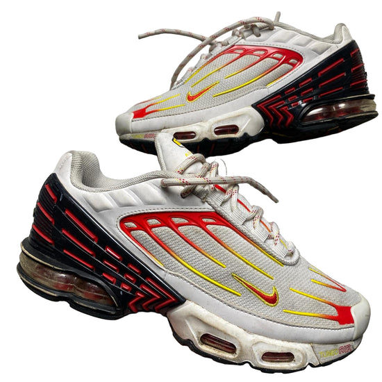 Nike Air Max Plus TN III 3 White Red and Yellow Flames (UK 5.5)