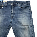 Levis 511 Navy Blue Stonewash Distressed Jeans (32W)