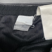 Nike Swoosh Black and White Baggy Trackpant Shell Bottoms (M)