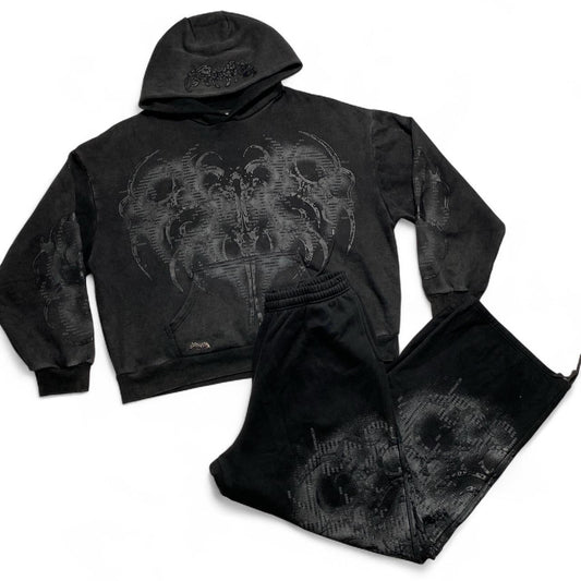 Named Collective Euphoria Black and Grey Puff Print Full Tracksuit (XL)