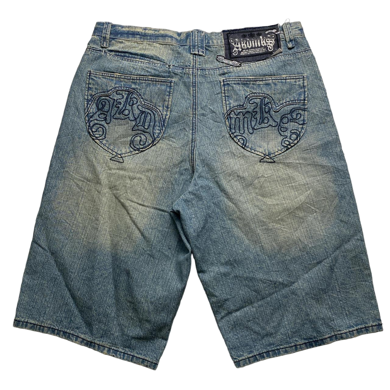 Akademiks Vintage 90’s Baggy Embroidered Jort Jean Shorts (38W)
