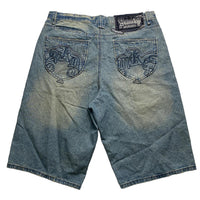Akademiks Vintage 90’s Baggy Embroidered Jort Jean Shorts (38W)
