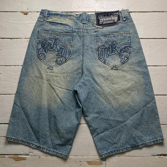 Akademiks Vintage 90’s Baggy Embroidered Jort Jean Shorts