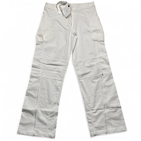 Nike Vintage y2k Womens White and Silver Small Swoosh Cargo Trousers (12)