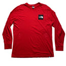 The North Face Red Black and White Long Sleeve T Shirt (L)