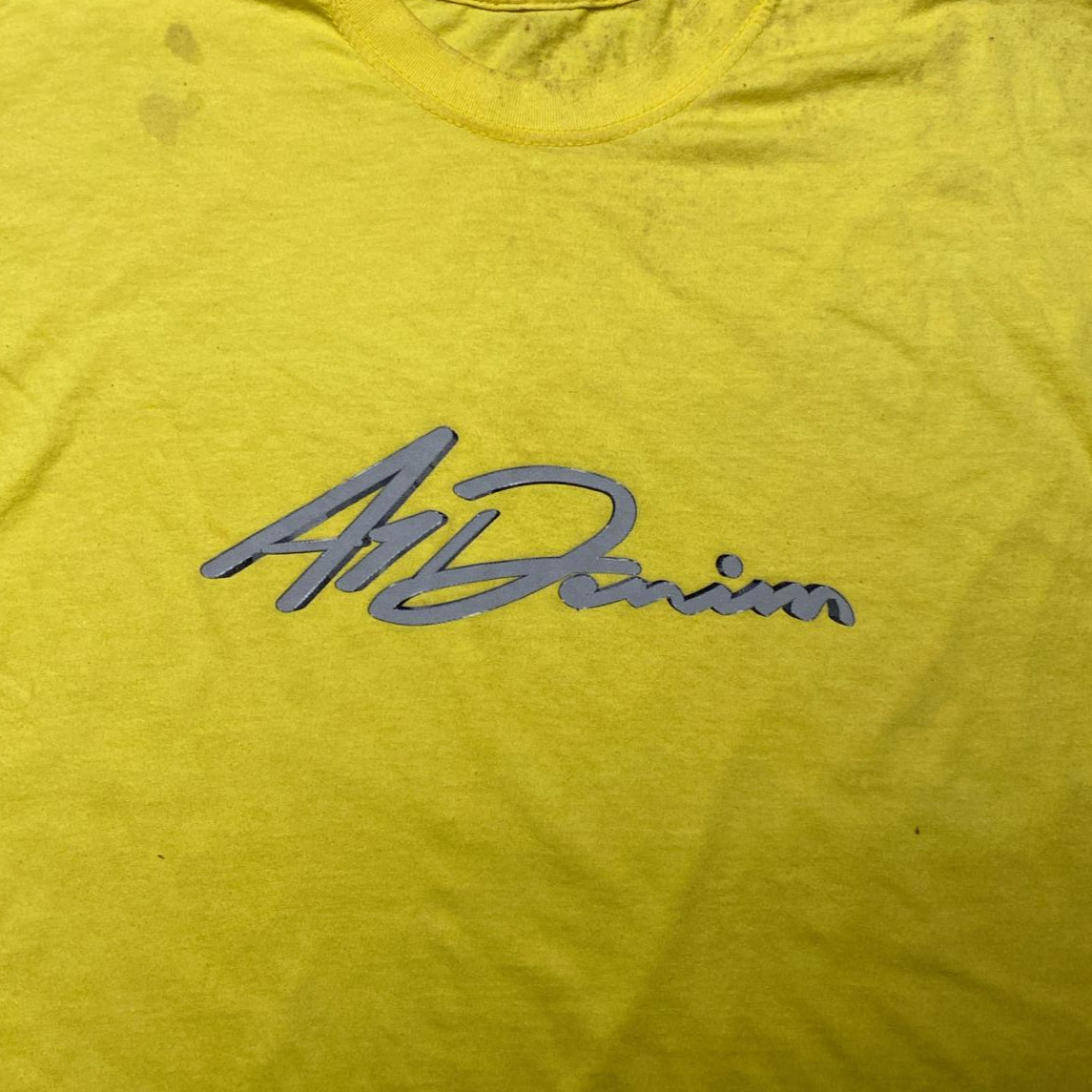 A1 Denim Yellow and Silver T Shirt (L)