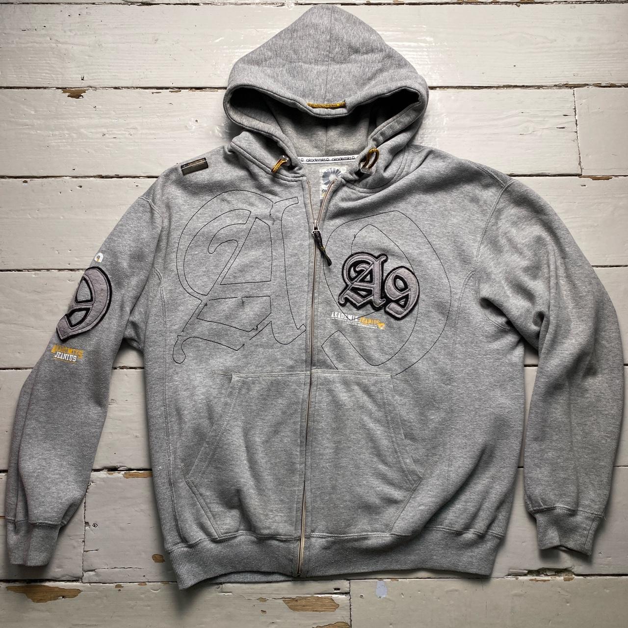 Akademiks A9 Grey and Black Hoodie