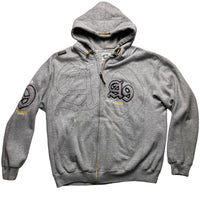 Akademiks A9 Grey and Black Hoodie (L)