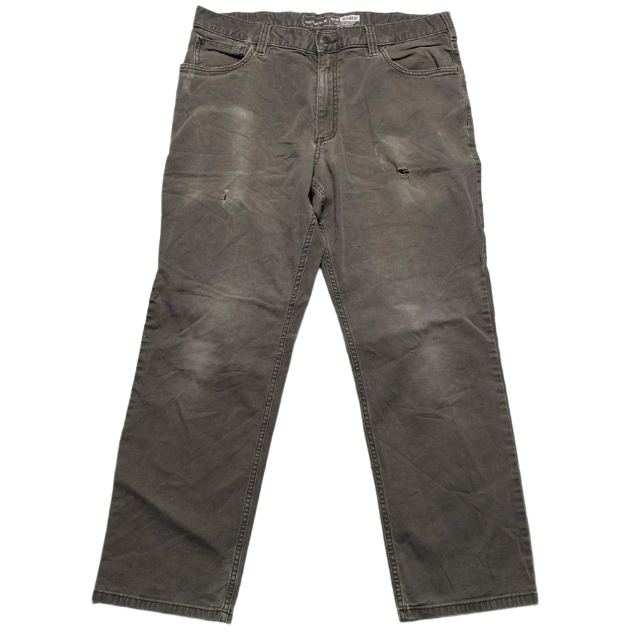 Carhartt Khaki Grey Vintage Workwear Carpenter Cargo Trousers (36W)