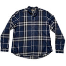 Burberry Nova Check Navy Blue Black and White Long Sleeve Shirt (2XL)