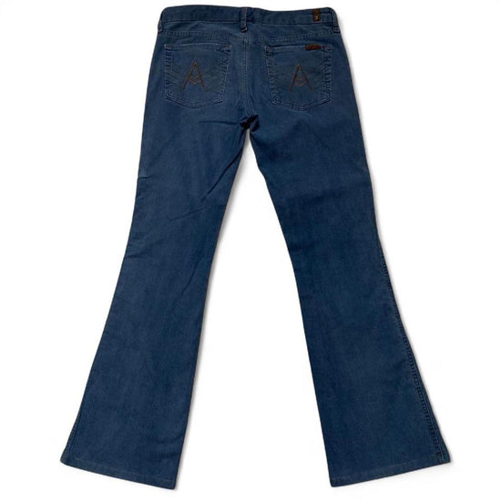 7 For All Mankind Vintage Flared Blue Corduroy Trouser Jeans (28W)