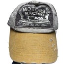 Motors Racing Team Racing Distressed Brown and Tan Cap
