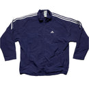 Adidas Vintage Navy and White Quarter Zip Padded Jacket (L)