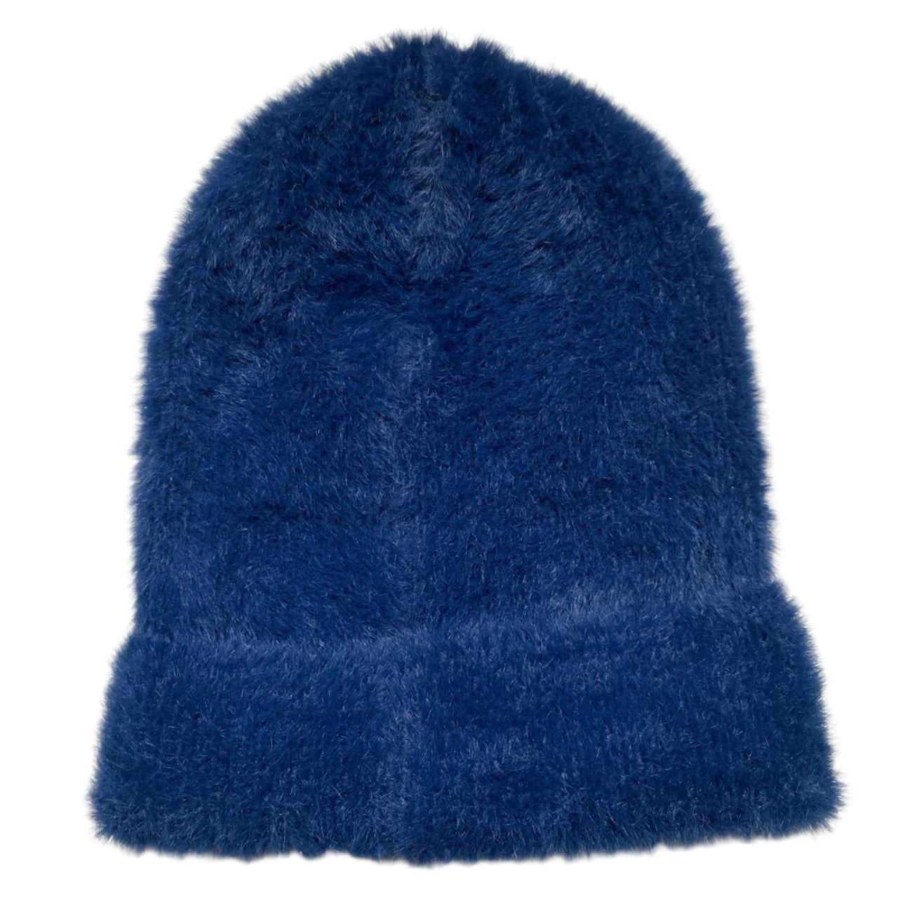 Kangol Navy Blue Faux Fur Beanie Hat