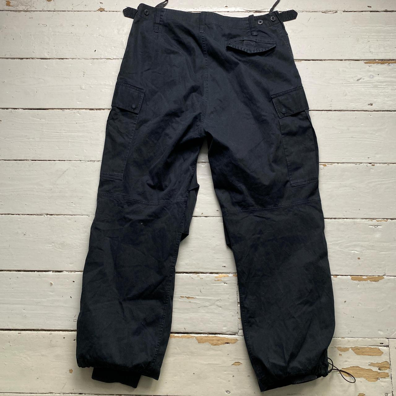 Maharishi Black Baggy Cargo Snopant Trousers