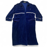 Yves Saint Laurent Blue Velour Velvet robe (L)