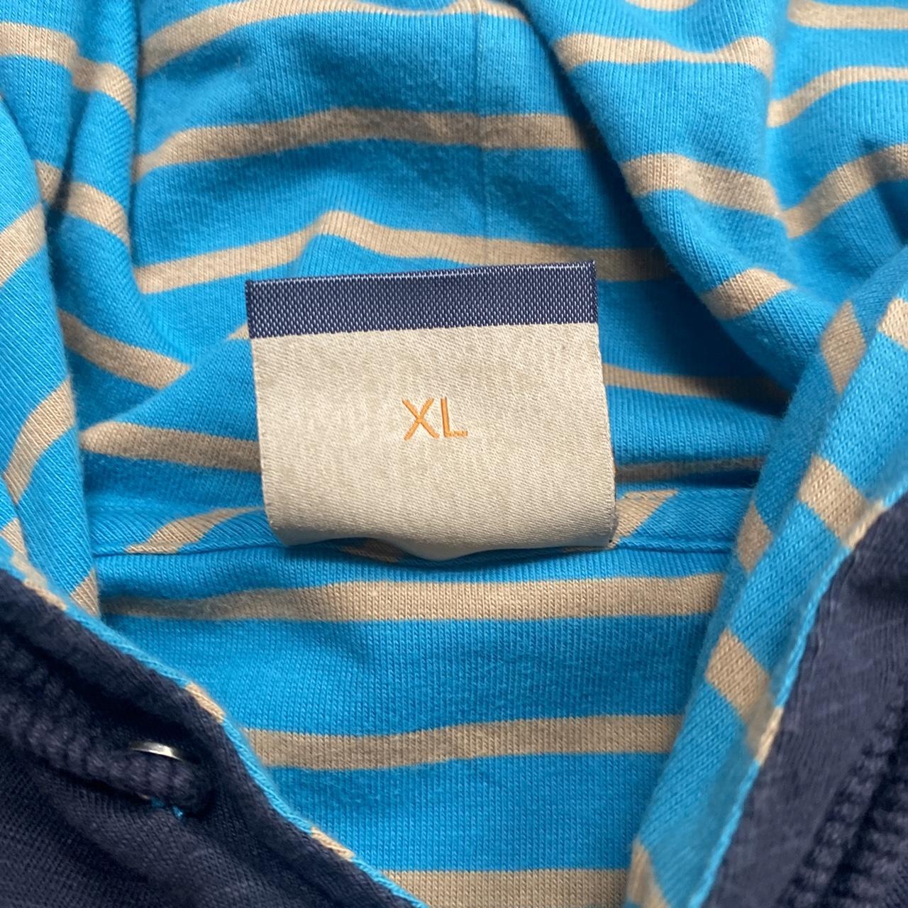 Hugo Boss Navy and Striped Hoodie (XL)
